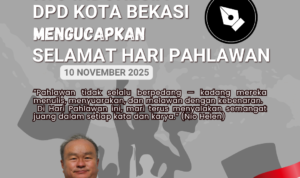 Merah dan Putih Ilustrasi Selamat Hari Pahlawan Nasional Instagram Post